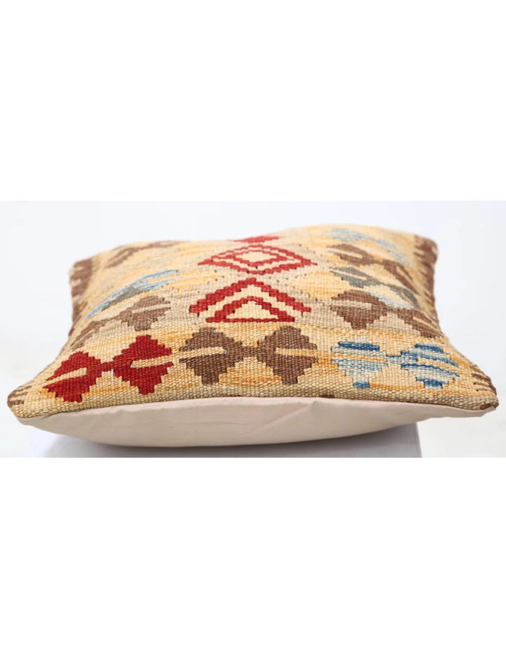 Afghan Tribal Pillow 1' 5" x 1' 5" Hand-Woven | No. AT14167