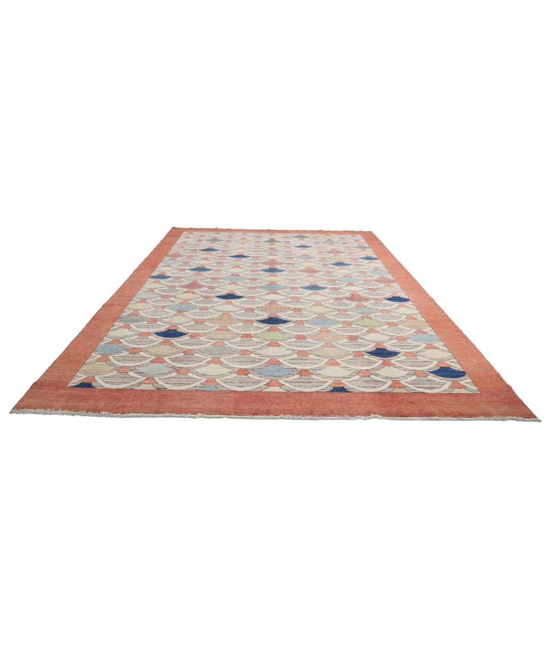 Afghan Modcar Rug 8' 10" x 12' 0" Hand-Knotted | No. AT14175