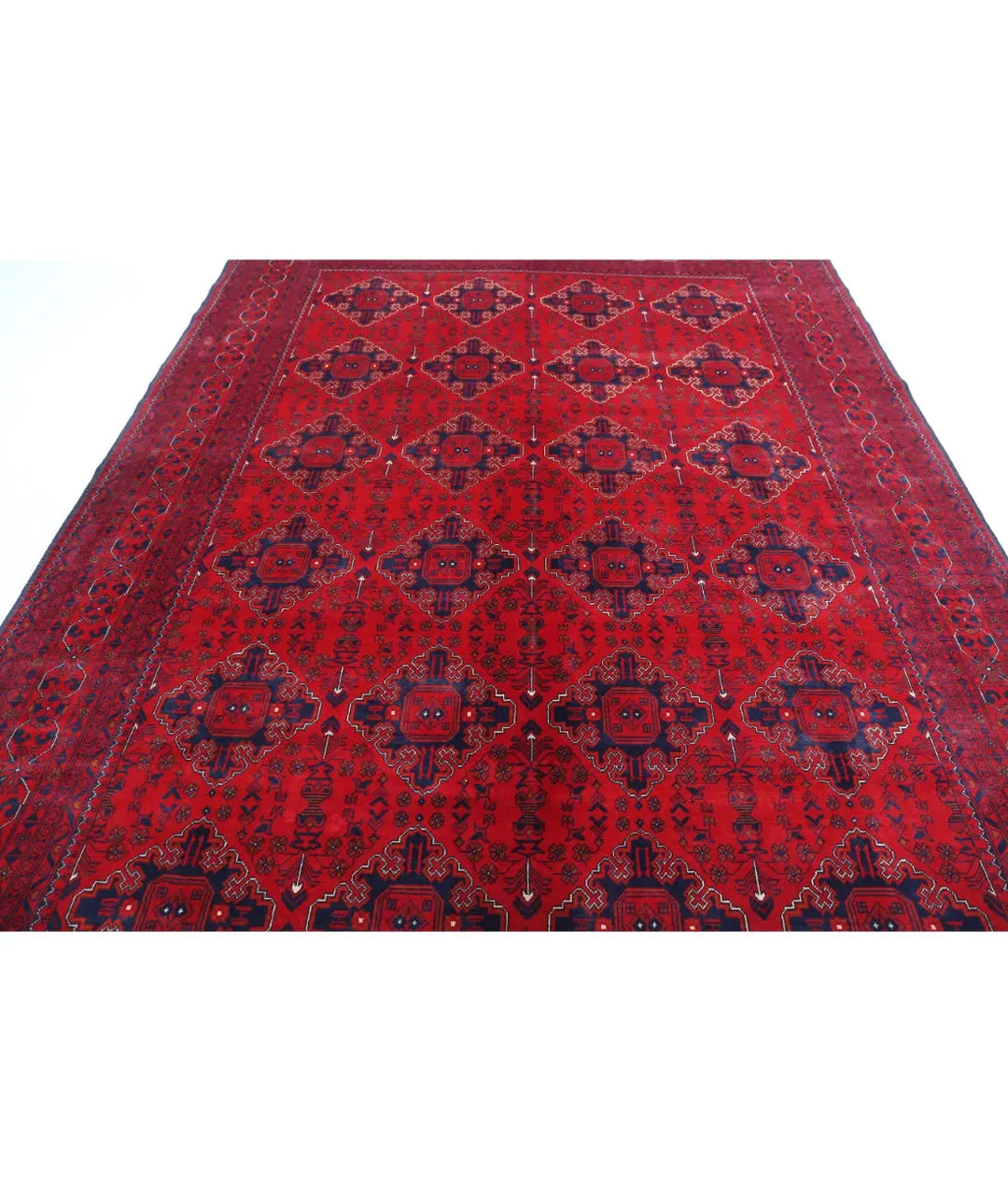 Afghan Khamyab Rug 8' 0" x 11' 3" Hand-Knotted | No. AT14179