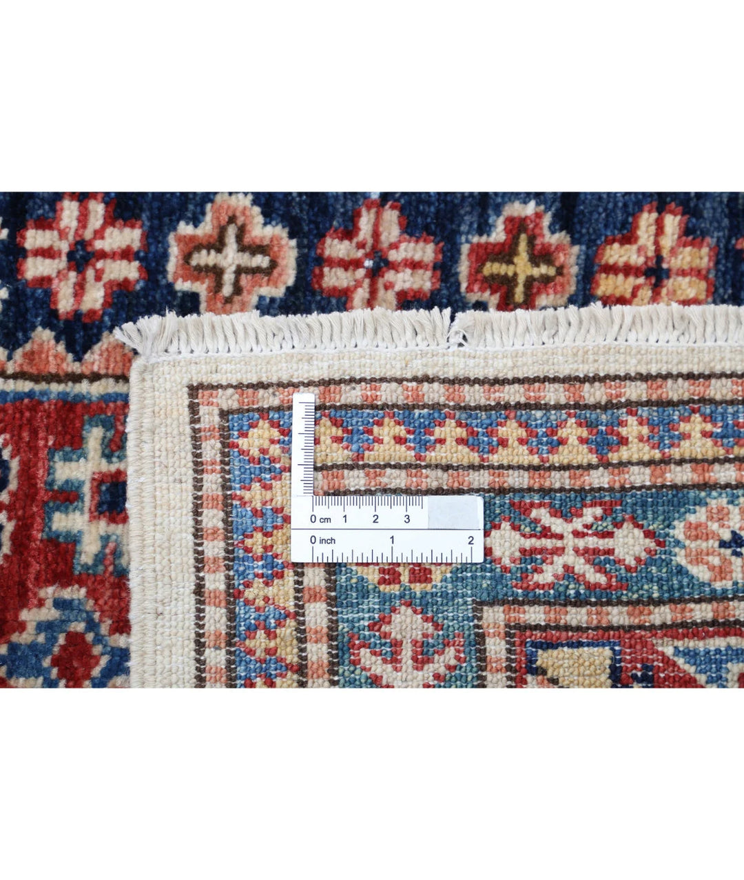 Afghan Royal Kazak Rug 4' 2" x 6' 6" Hand-Knotted | No. AT14216