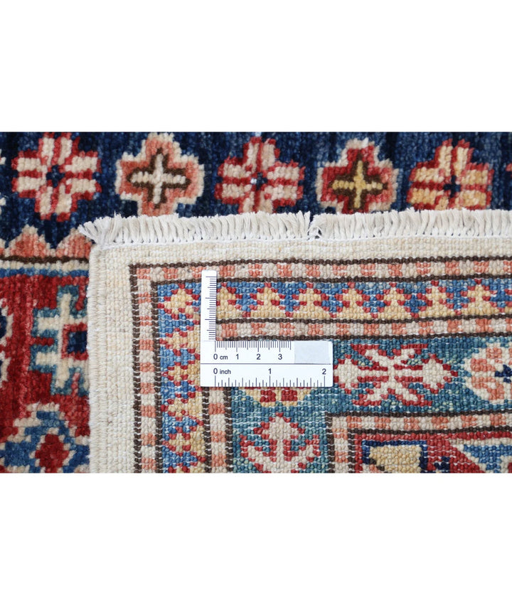 Afghan Royal Kazak Rug 4' 2" x 6' 6" Hand-Knotted | No. AT14216