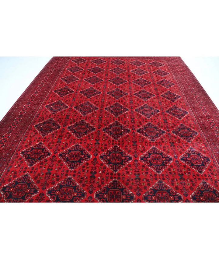 Afghan Khamyab Rug 9' 9" x 13' 3" Hand-Knotted | No. AT14297