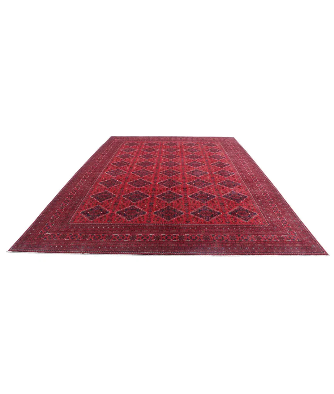 Afghan Khamyab Rug 9' 9" x 13' 3" Hand-Knotted | No. AT14297