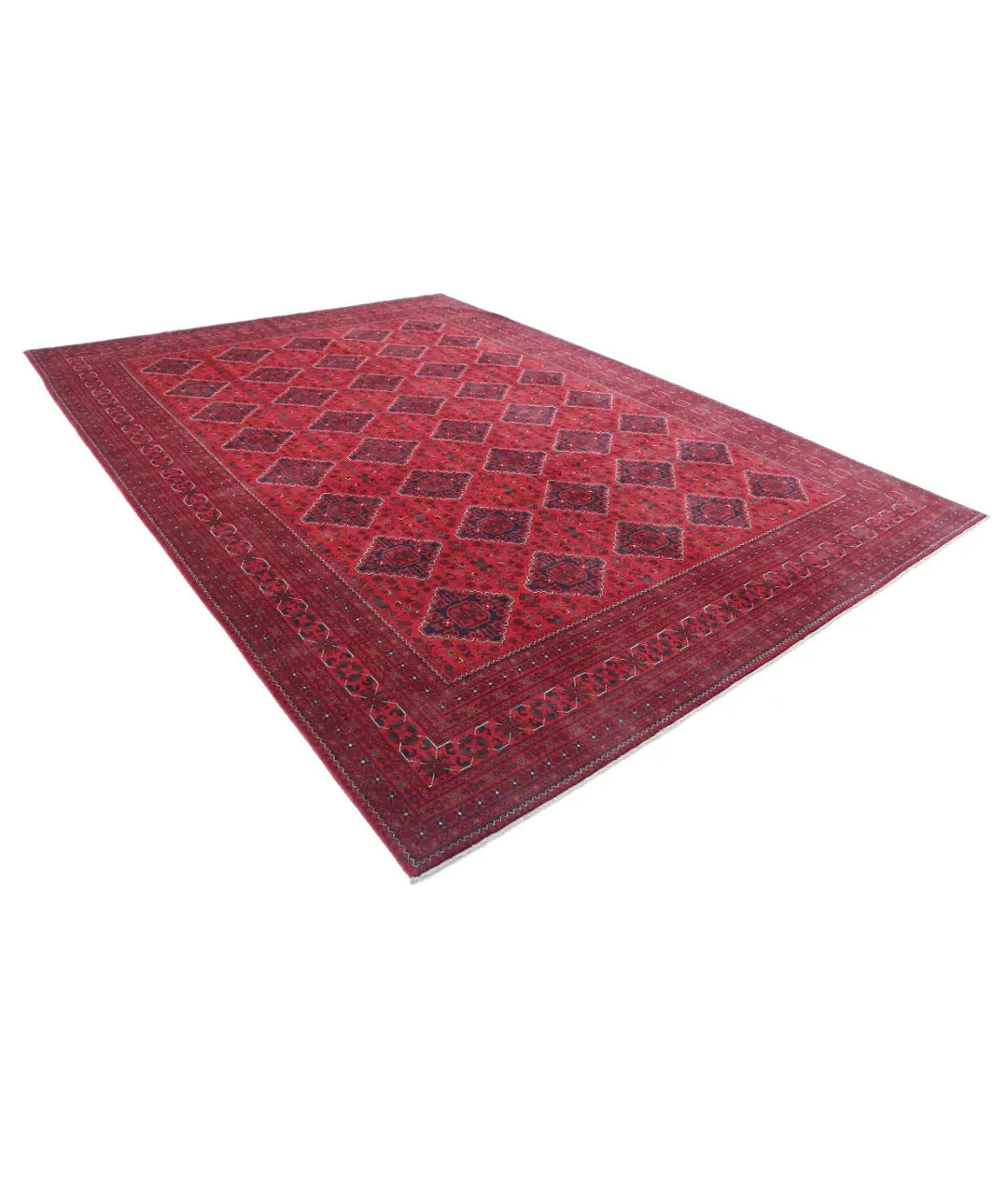 Afghan Khamyab Rug 9' 9" x 13' 3" Hand-Knotted | No. AT14297