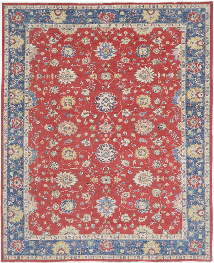Afghan Ziegler Rug 8' 11" x 11' 0" Hand-Knotted | No. AT14389