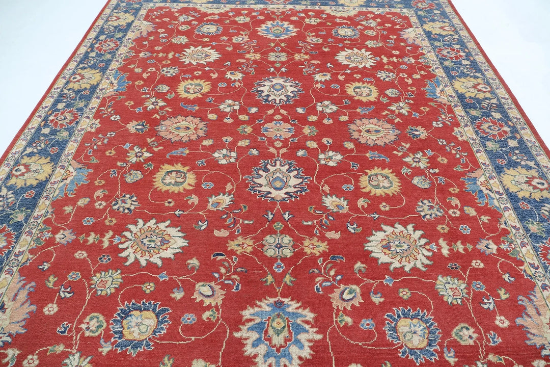 Afghan Ziegler Rug 8' 11" x 11' 0" Hand-Knotted | No. AT14389
