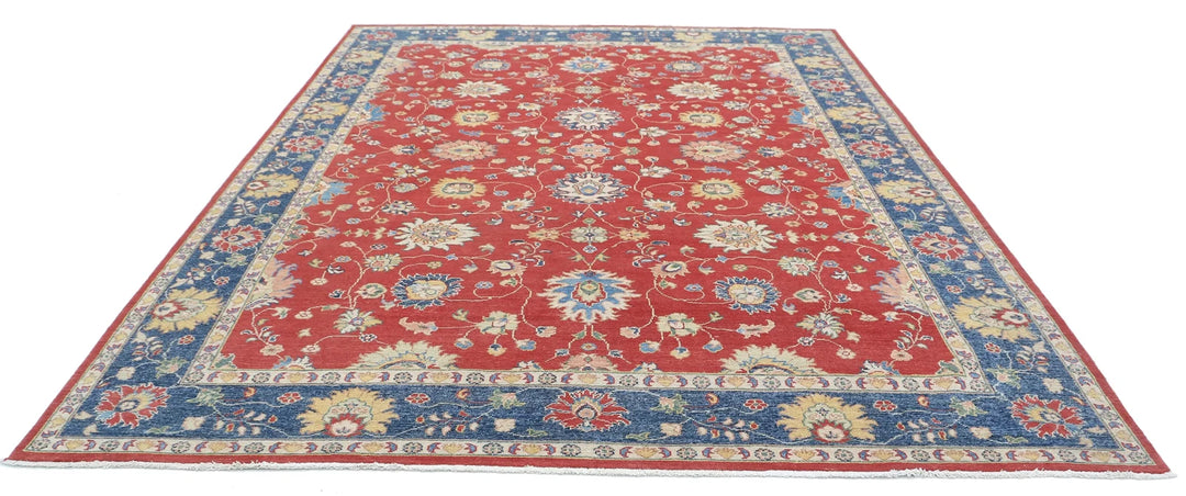 Afghan Ziegler Rug 8' 11" x 11' 0" Hand-Knotted | No. AT14389