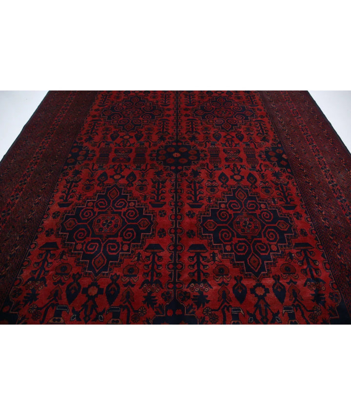 Red Afghan Khal Muhammadi Rug 8' 0" x 11' 0" Hand-Knotted | No. AT144220