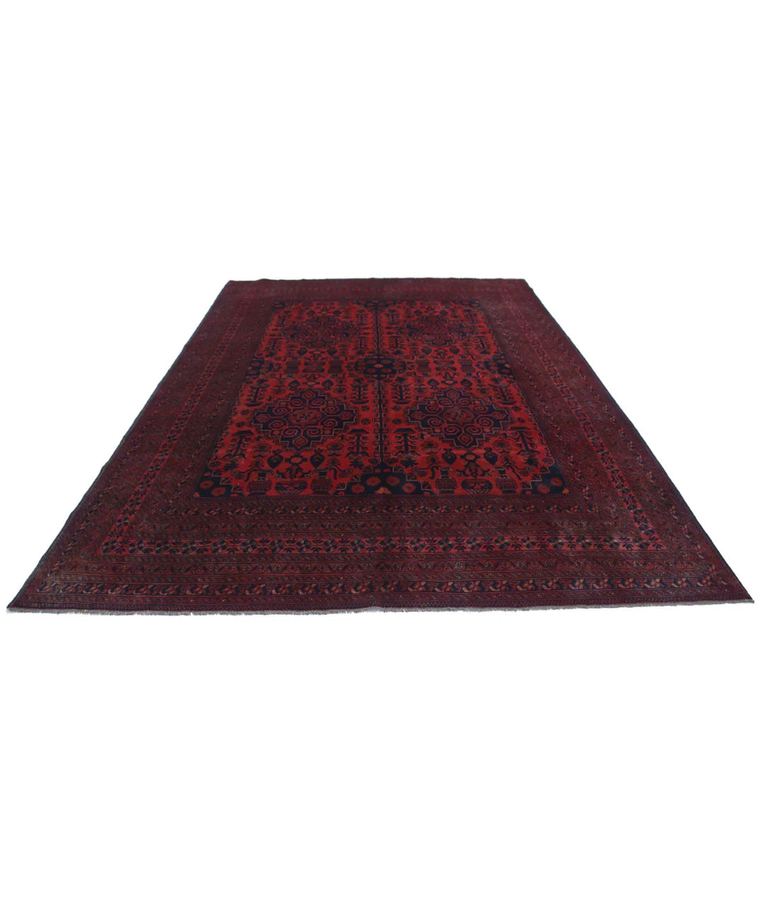 Red Afghan Khal Muhammadi Rug 8' 0" x 11' 0" Hand-Knotted | No. AT144220