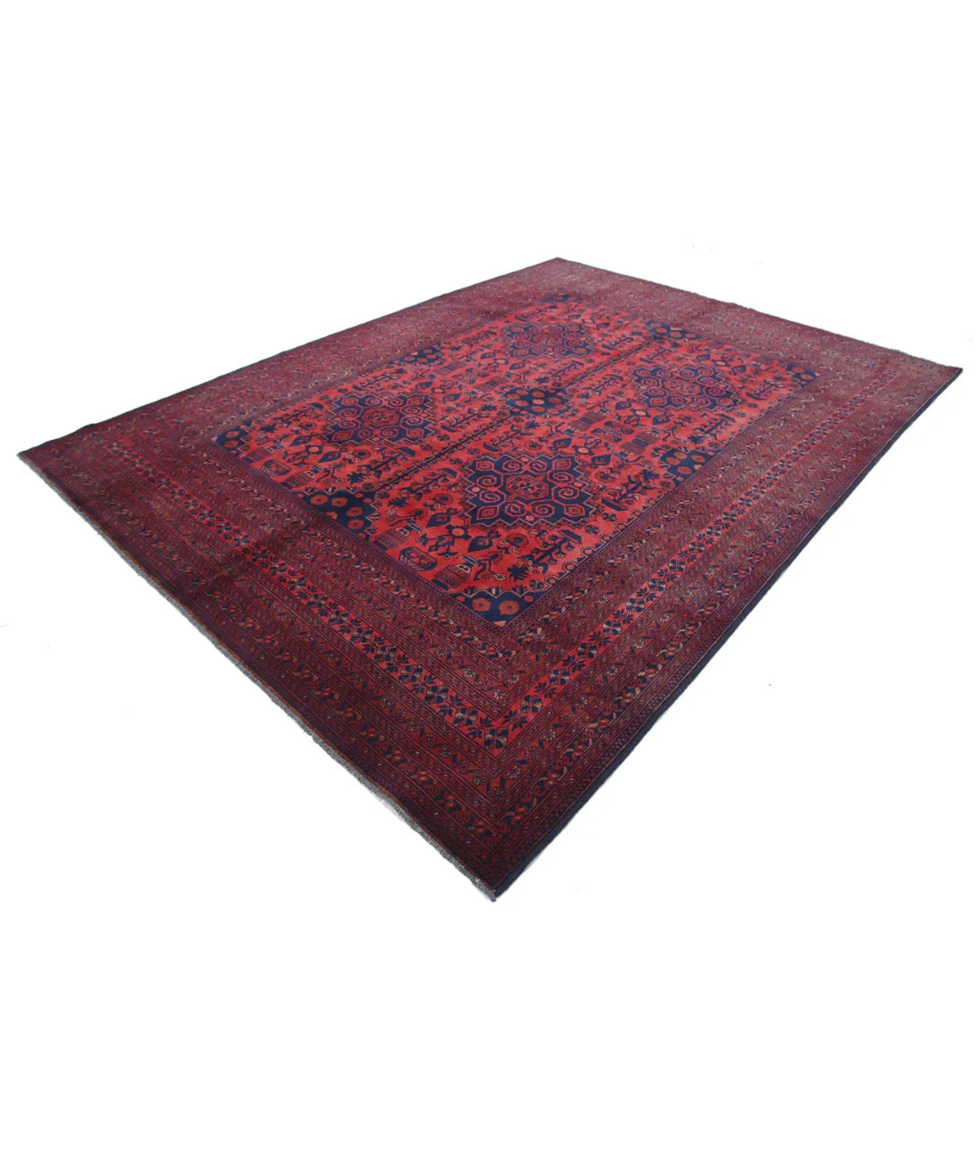 Red Afghan Khal Muhammadi Rug 8' 0" x 11' 0" Hand-Knotted | No. AT144220
