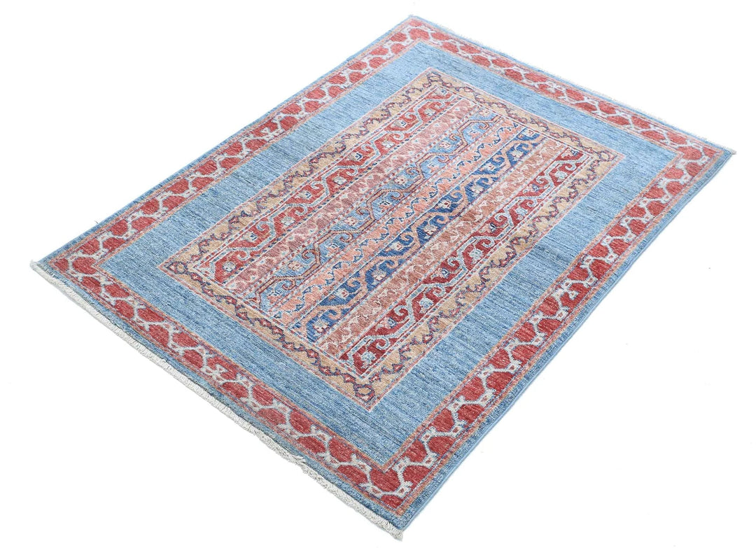 Afghan Shaal Rug 2' 9" x 3' 9" Hand-Knotted | No. AT145612