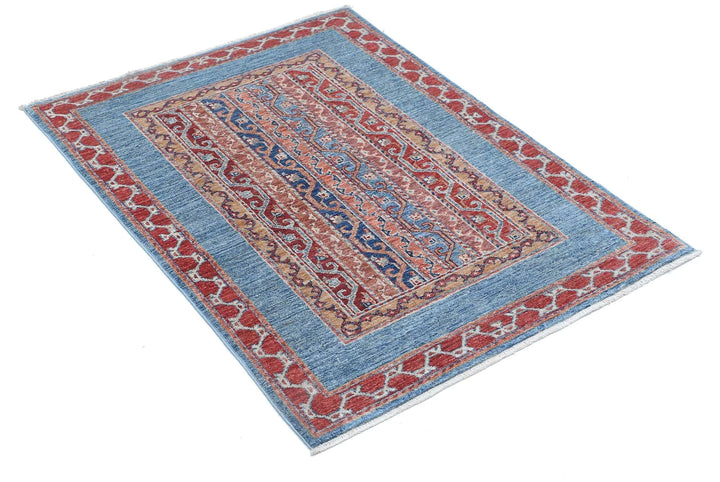 Afghan Shaal Rug 2' 9" x 3' 9" Hand-Knotted | No. AT145612