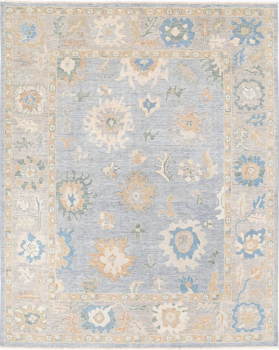 Afghan Oushak Rug 8' 0" x 9' 11" Hand-Knotted | No. AT14598