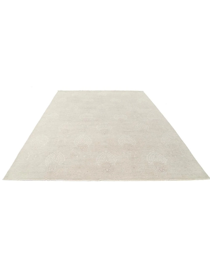 Afghan Tabriz Rug 8' 5" x 11' 1" Hand-Knotted | No. AT14623