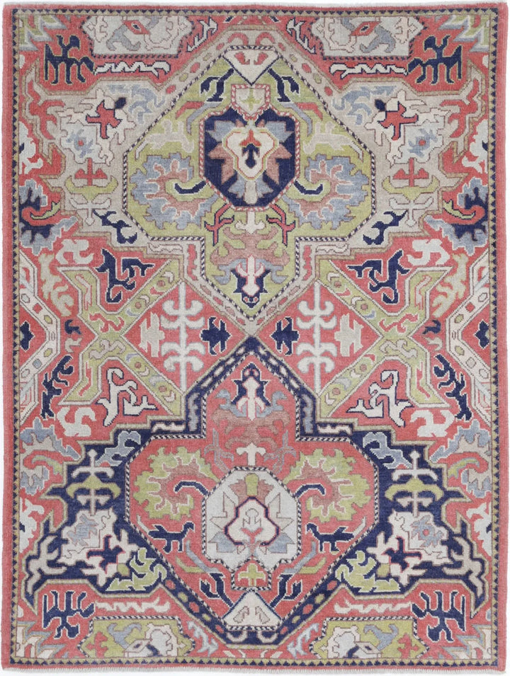 Afghan Ziegler Rug 5' 2" x 6' 11" Hand-Knotted | No. AT14664