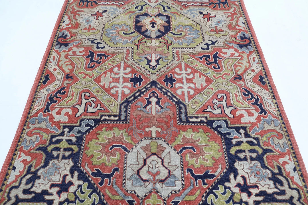 Afghan Ziegler Rug 5' 2" x 6' 11" Hand-Knotted | No. AT14664
