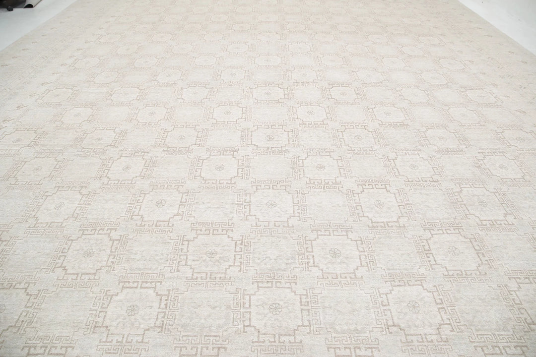 Afghan Khotan Rug 17' 0" x 23' 11" Hand-Knotted | No. AT14667