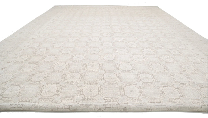 Afghan Khotan Rug 17' 0" x 23' 11" Hand-Knotted | No. AT14667