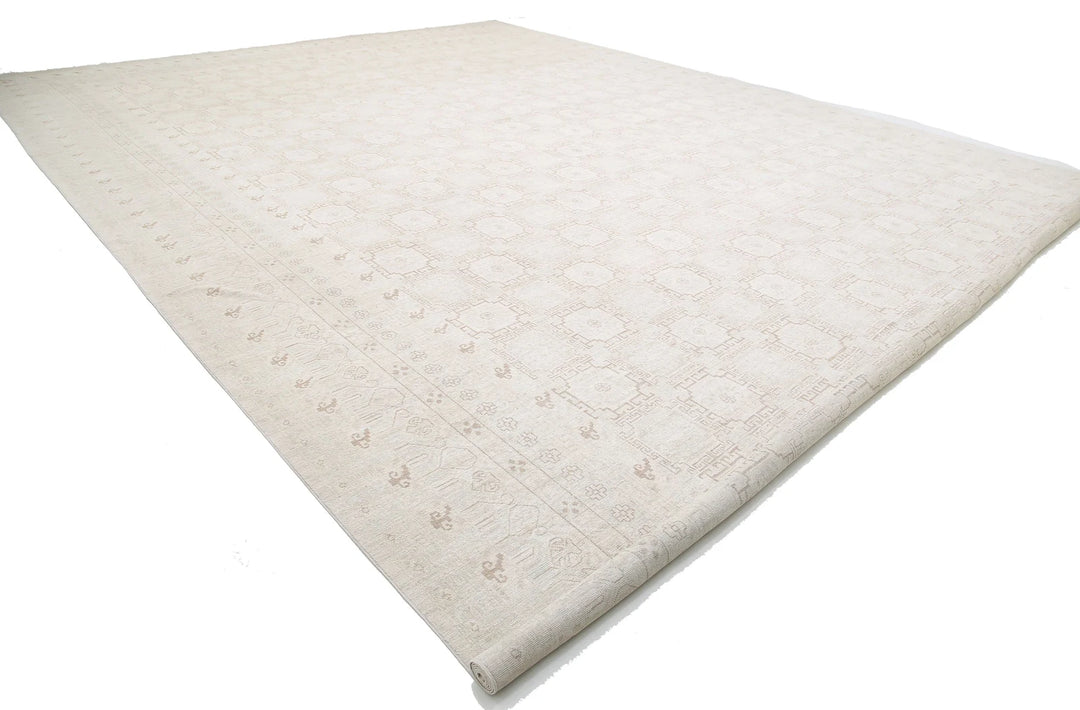 Afghan Khotan Rug 17' 0" x 23' 11" Hand-Knotted | No. AT14667