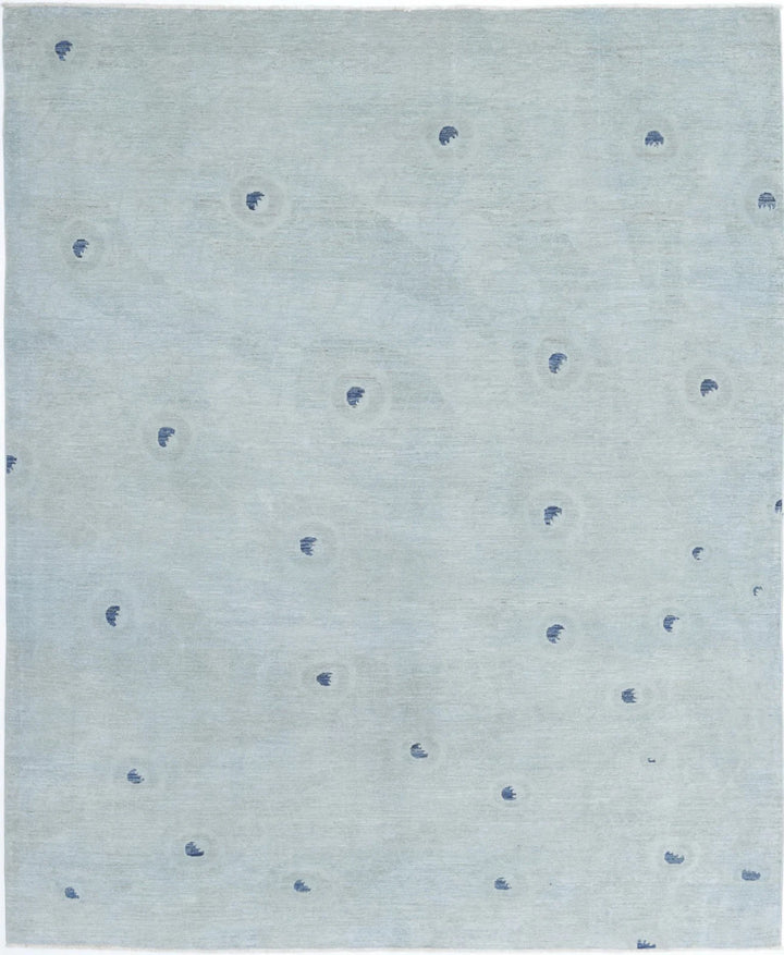 Afghan Overdye Rug 7' 10" x 9' 10" Hand-Knotted | No. AT14730
