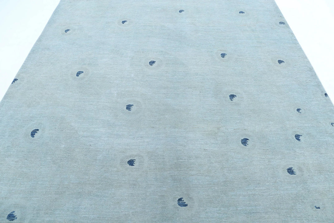 Afghan Overdye Rug 7' 10" x 9' 10" Hand-Knotted | No. AT14730