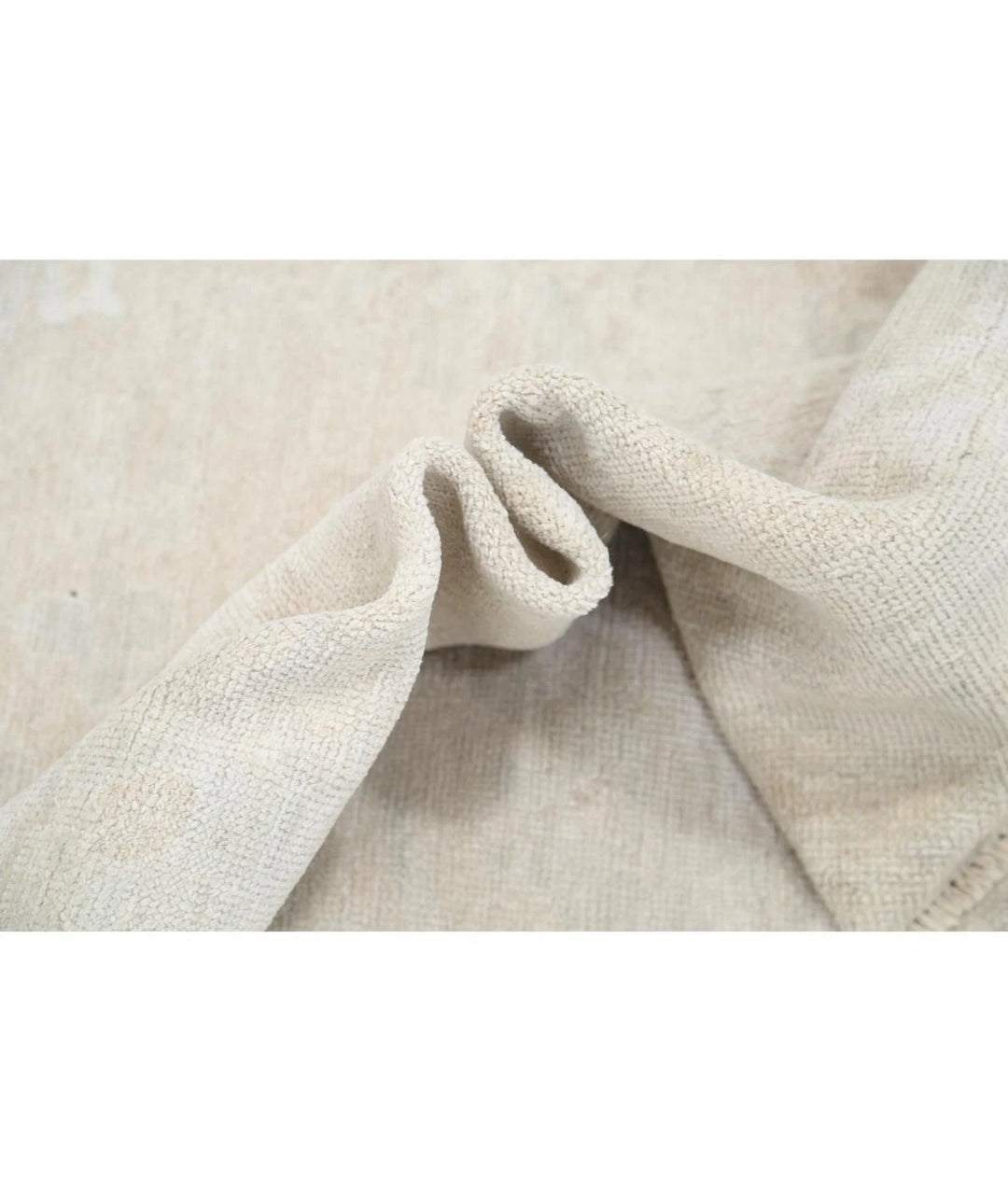 Ivory Afghan Oushak Rug 8' 3" x 10' 0" Hand-Knotted | No. AT14843