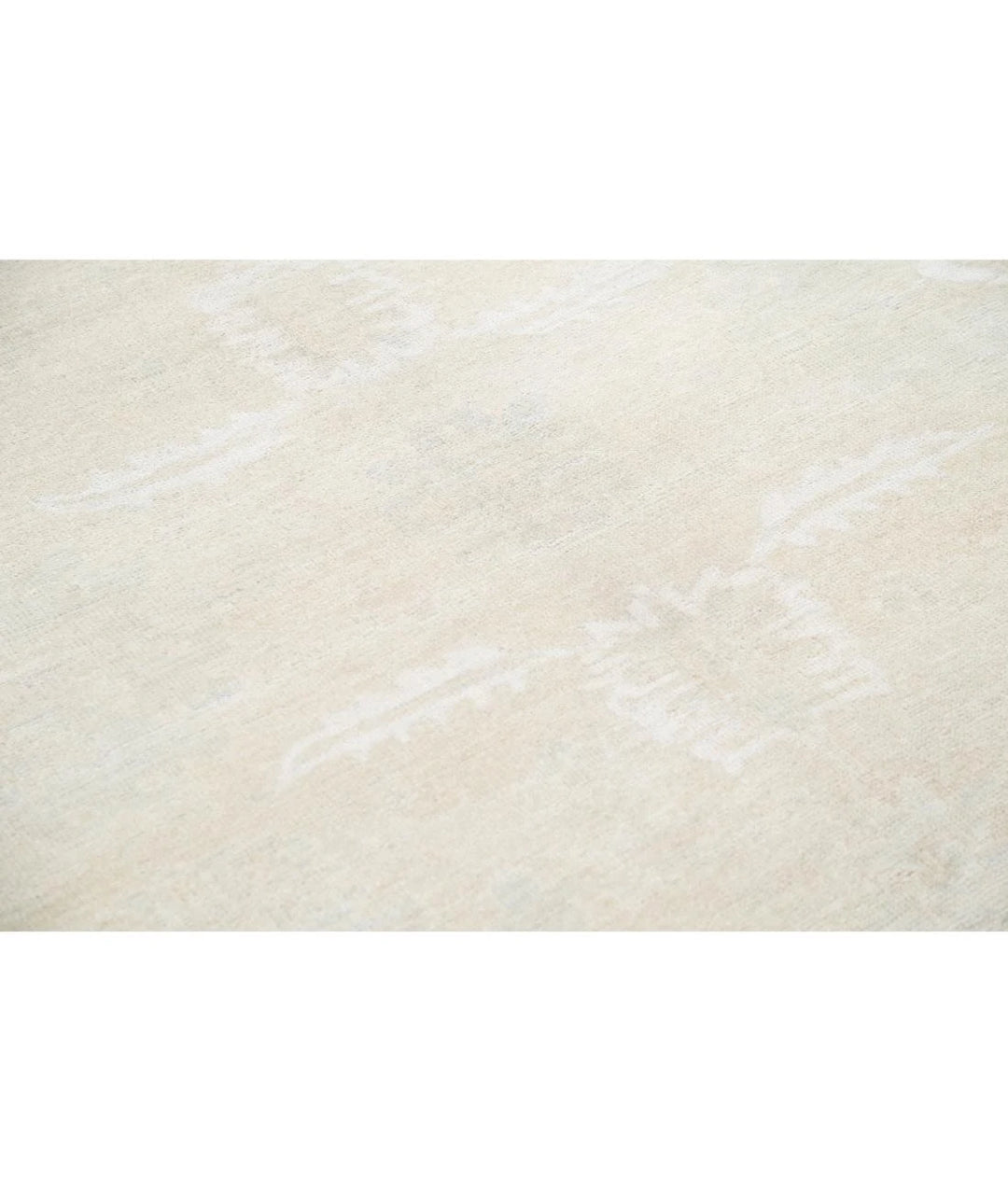 Ivory Afghan Oushak Rug 8' 3" x 10' 0" Hand-Knotted | No. AT14843
