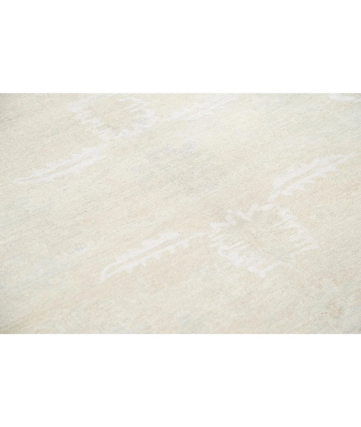 Ivory Afghan Oushak Rug 8' 3" x 10' 0" Hand-Knotted | No. AT14843