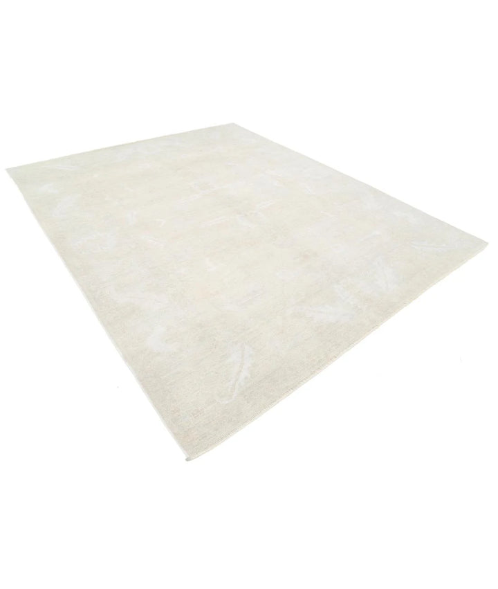 Ivory Afghan Oushak Rug 8' 3" x 10' 0" Hand-Knotted | No. AT14843