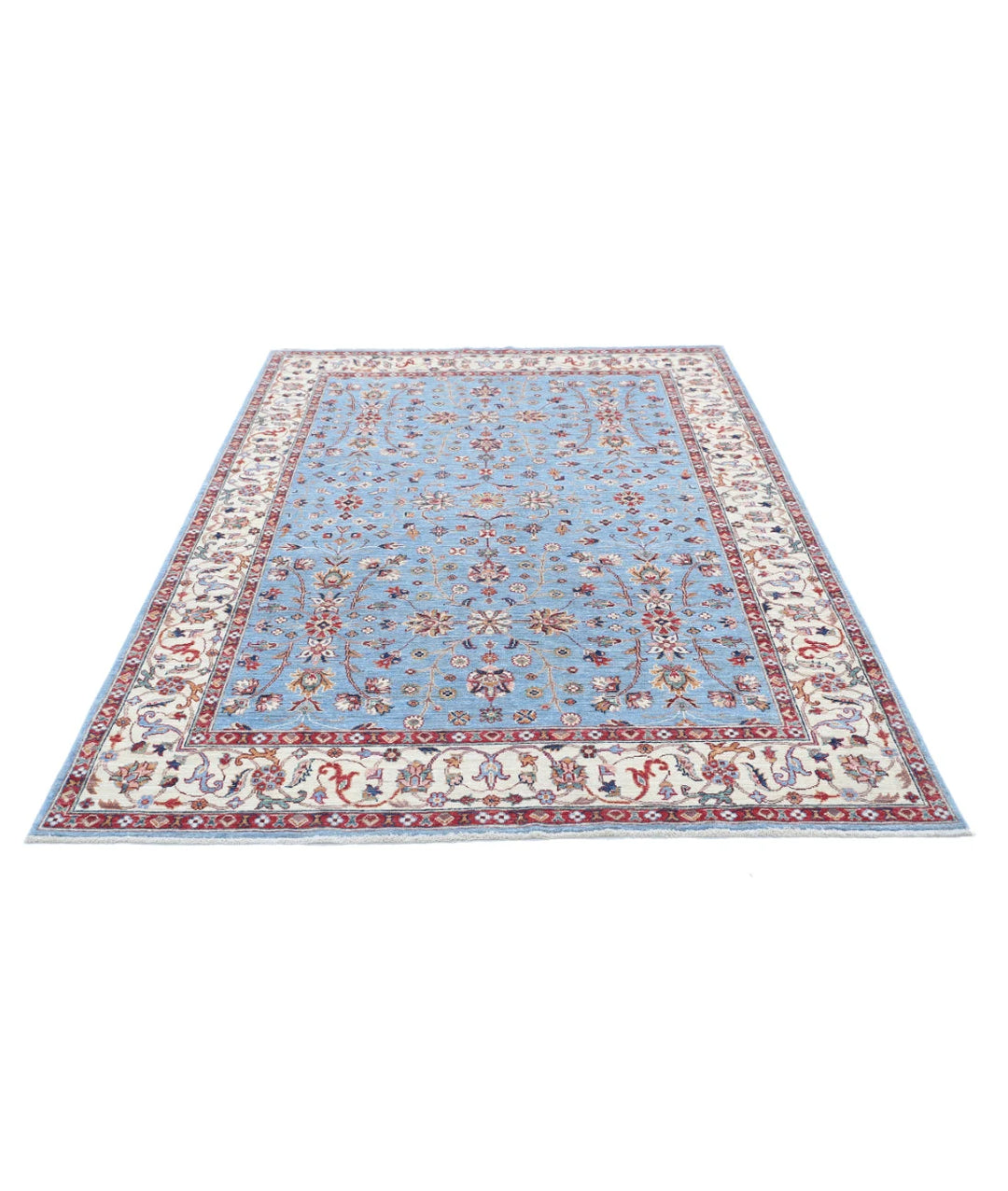Afghan Ziegler Farhan Rug 5' 9" x 7' 9" Hand-Knotted | No. AT14855