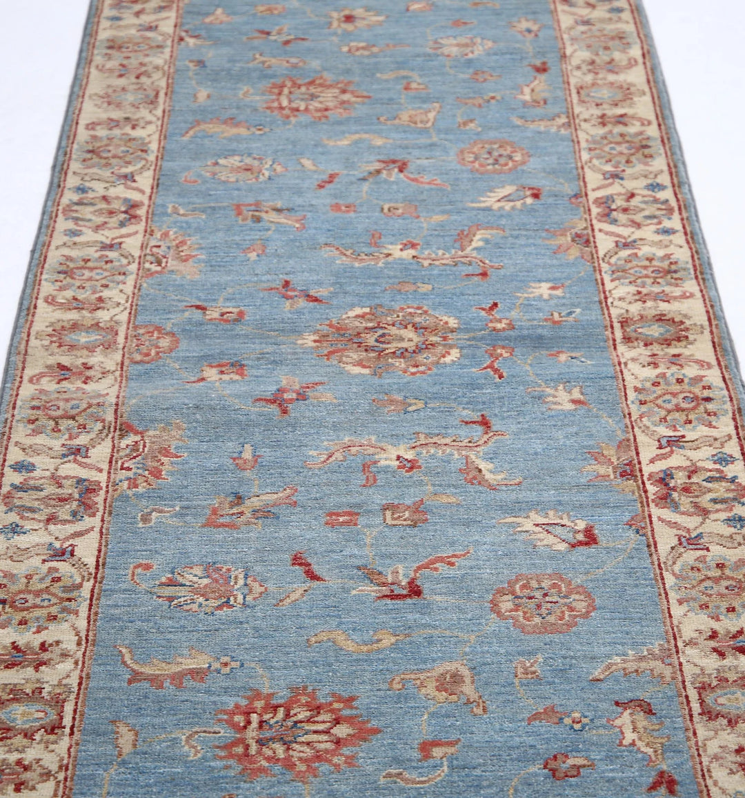 Afghan Ziegler Rug 2' 6" x 9' 10" Hand-Knotted | No. AT14885
