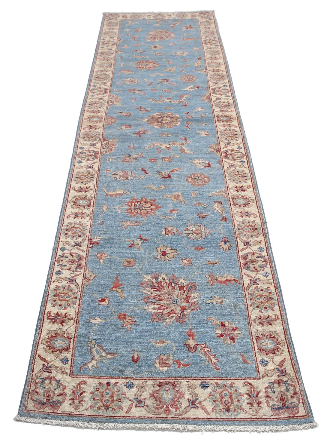 Afghan Ziegler Rug 2' 6" x 9' 10" Hand-Knotted | No. AT14885