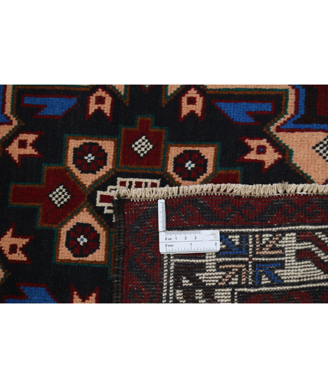 Red Afghan Tribal Rug 2' 9" x 4' 5" Hand-Knotted | No. AT14909