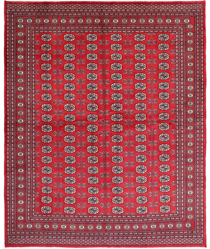 Pakistani Bokhara Rug 8' 0" x 9' 11" Hand-Knotted | No. AT14925