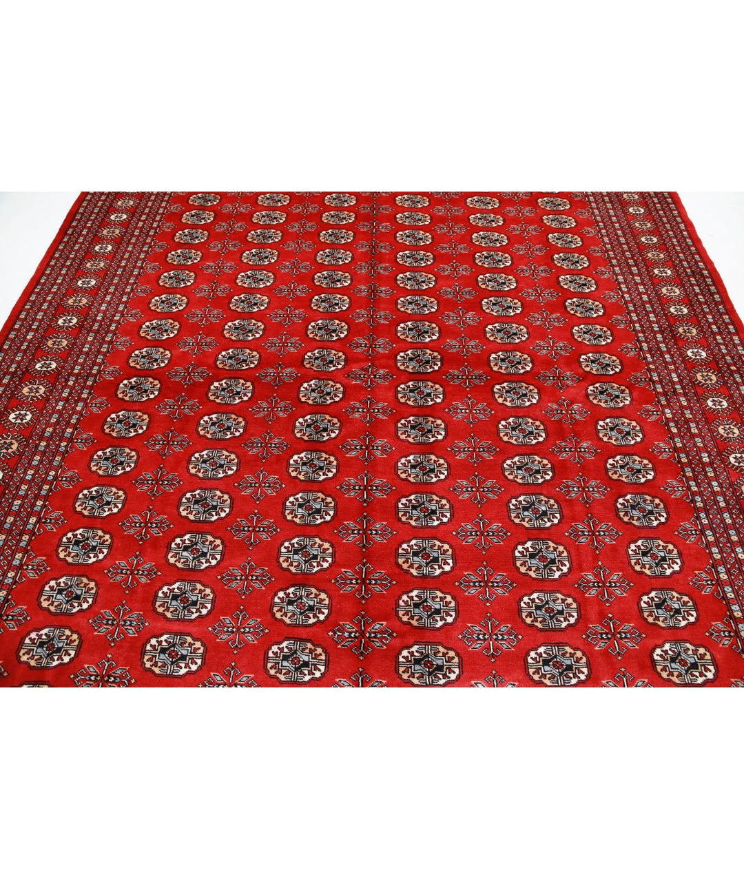 Pakistani Bokhara Rug 8' 0" x 9' 11" Hand-Knotted | No. AT14925
