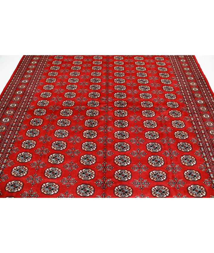 Pakistani Bokhara Rug 8' 0" x 9' 11" Hand-Knotted | No. AT14925