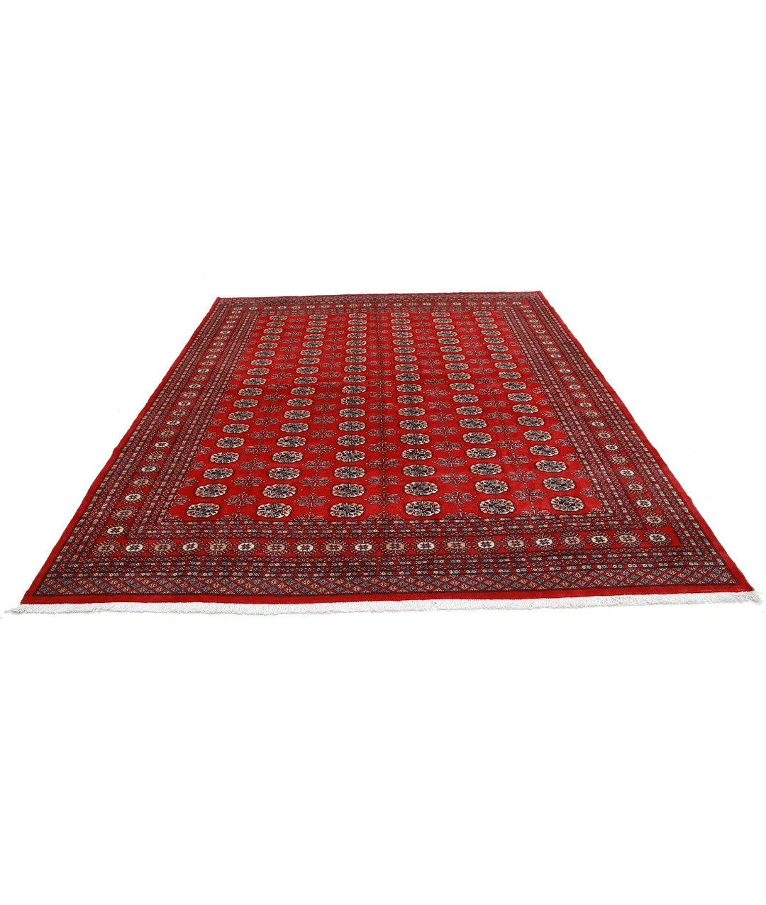 Pakistani Bokhara Rug 8' 0" x 9' 11" Hand-Knotted | No. AT14925