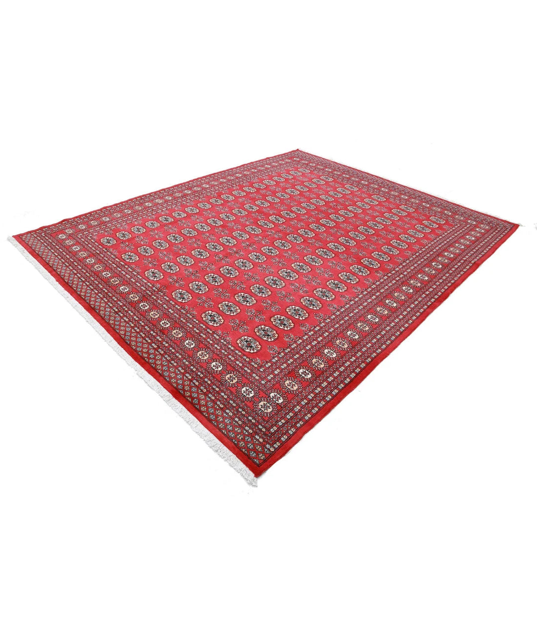 Pakistani Bokhara Rug 8' 0" x 9' 11" Hand-Knotted | No. AT14925