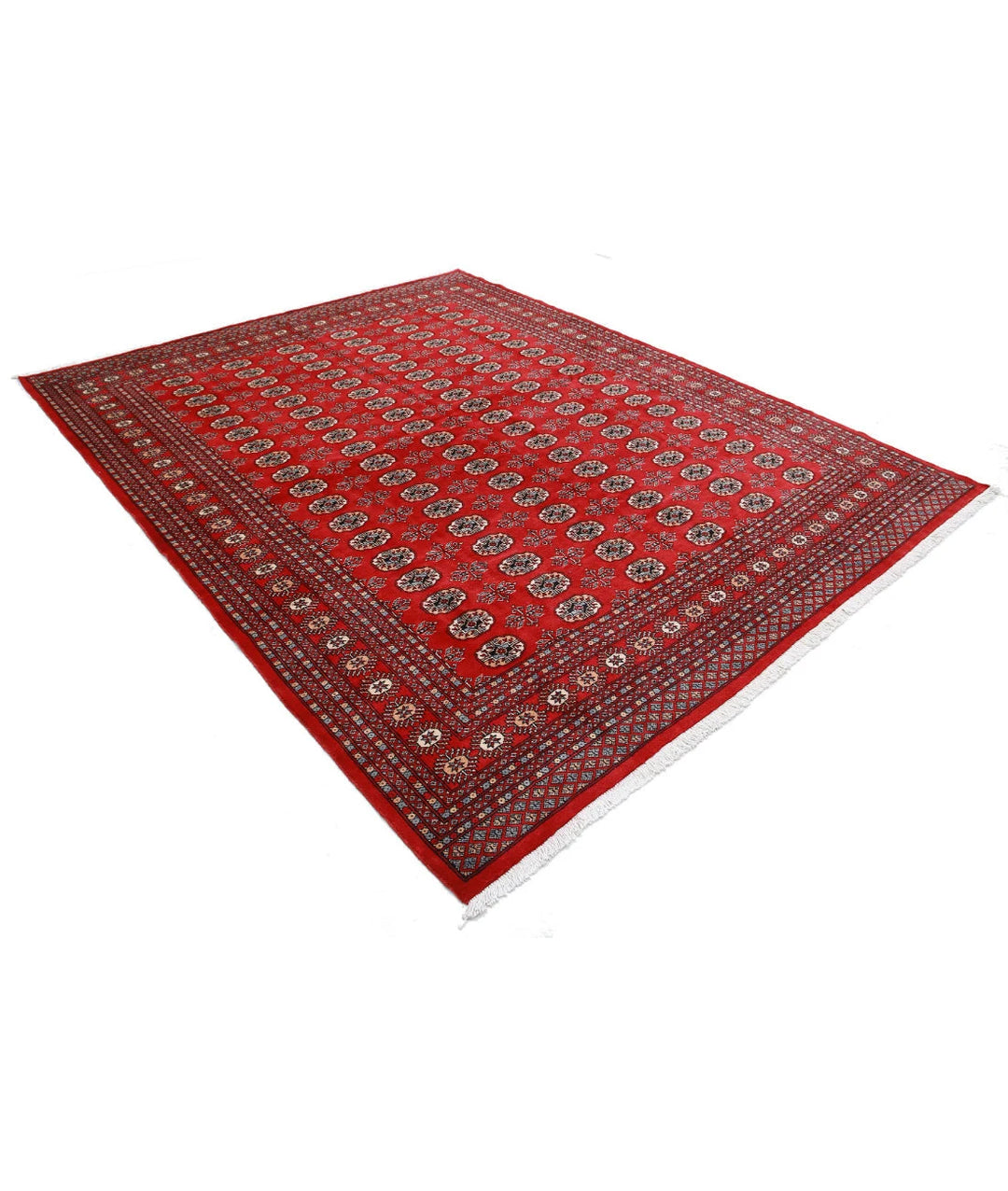 Pakistani Bokhara Rug 8' 0" x 9' 11" Hand-Knotted | No. AT14925