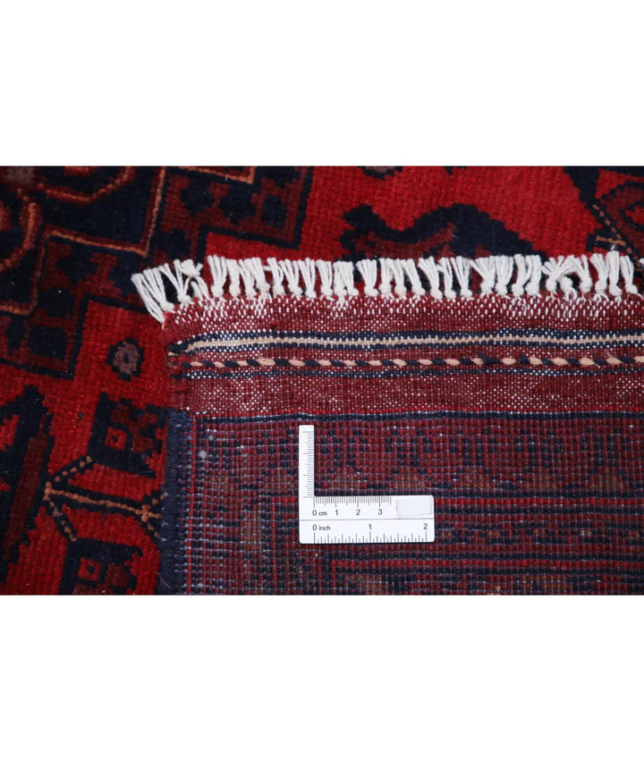 Red Afghan Khal Muhammadi Rug 9' 8" x 12' 10" Hand-Knotted | No. AT149387