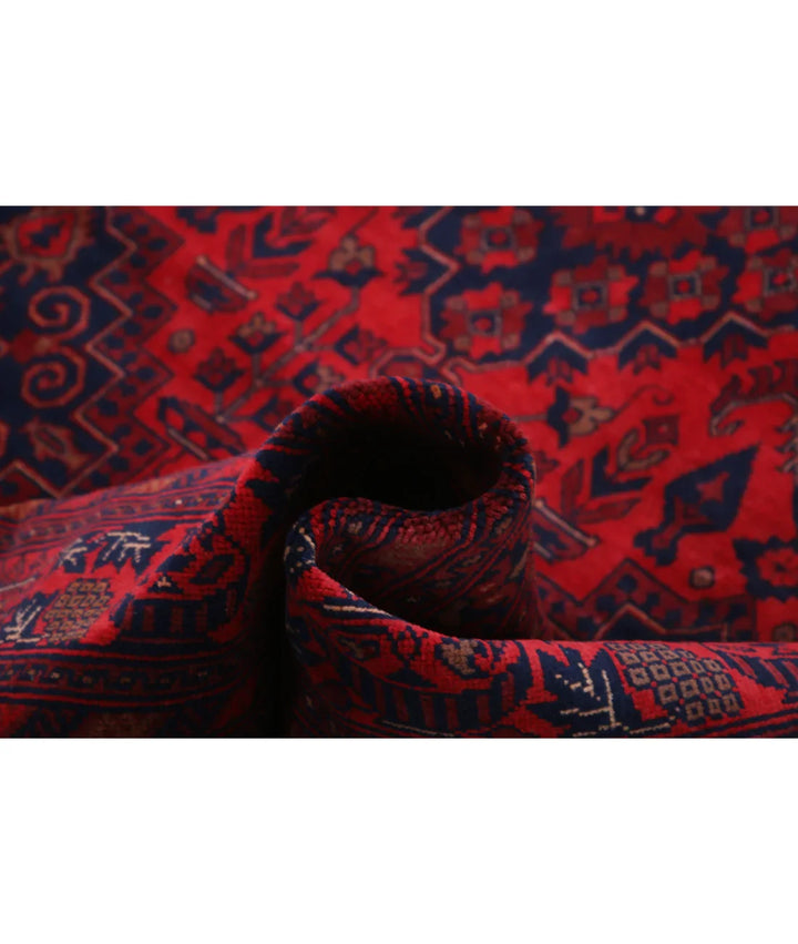 Red Afghan Khal Muhammadi Rug 9' 8" x 12' 10" Hand-Knotted | No. AT149387