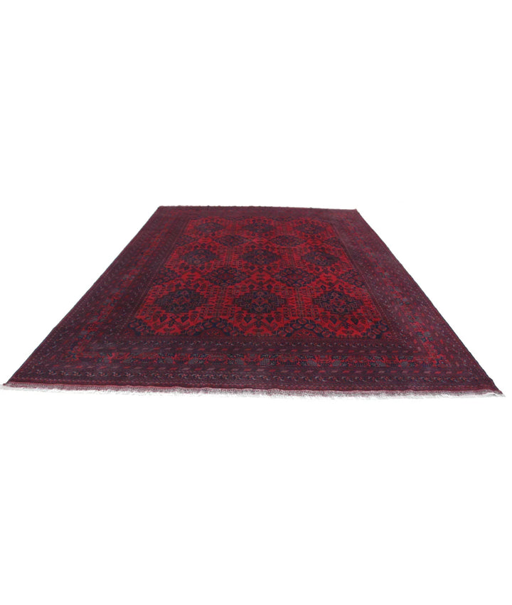Red Afghan Khal Muhammadi Rug 9' 8" x 12' 10" Hand-Knotted | No. AT149387