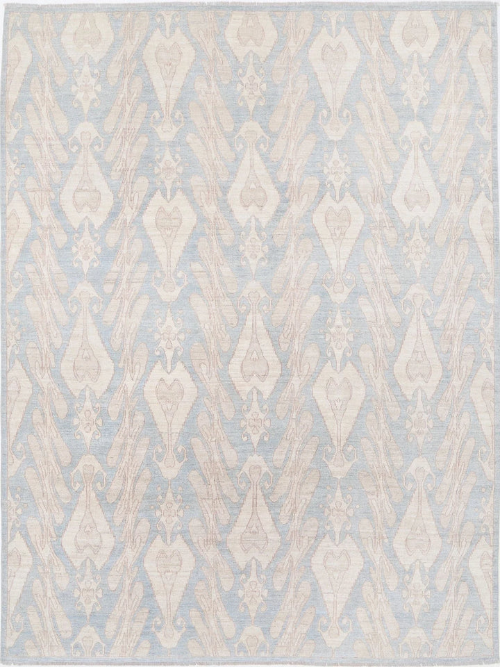 Afghan Ikat Rug 8' 8" x 11' 6" Hand-Knotted | No. AT14990