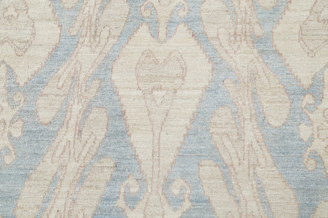 Afghan Ikat Rug 8' 8" x 11' 6" Hand-Knotted | No. AT14990