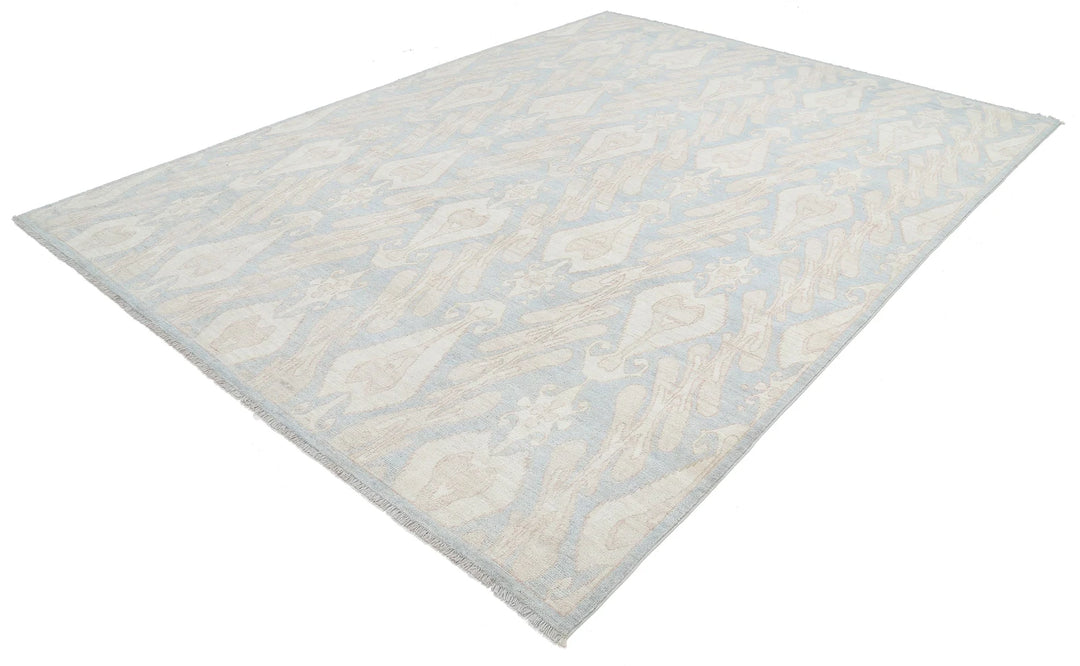 Afghan Ikat Rug 8' 8" x 11' 6" Hand-Knotted | No. AT14990