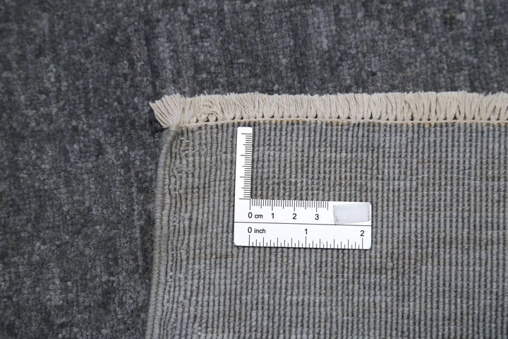 Grey Afghan Overdye Rug 3' 1" x 10' 6" Hand-Knotted | No. AT15256