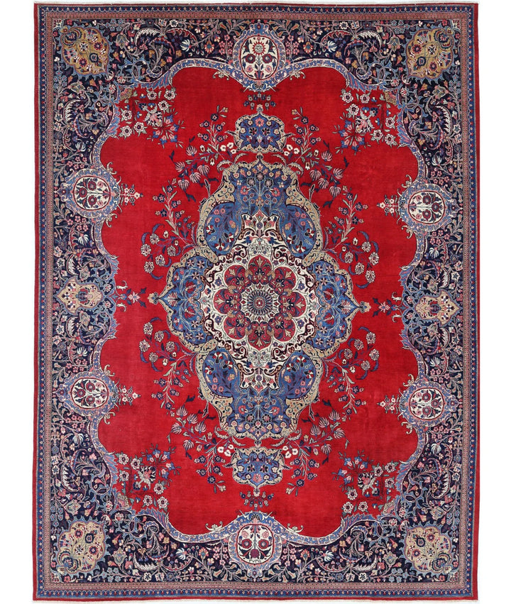 Persian Mashad Rug 10' 7" x 13' 7" Hand-Knotted | No. AT15259