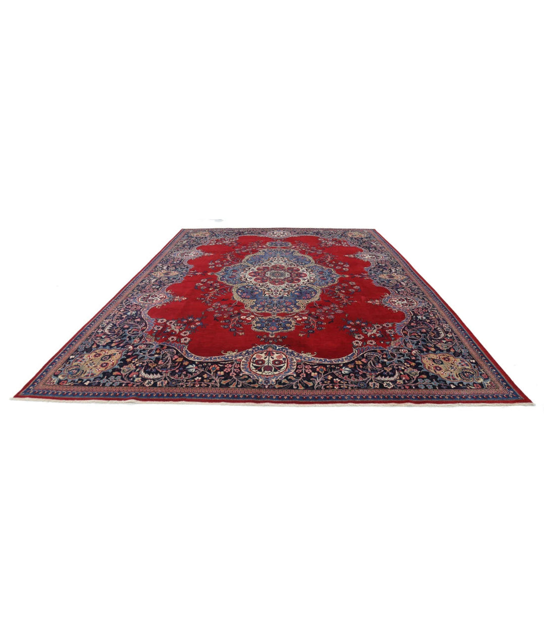 Persian Mashad Rug 10' 7" x 13' 7" Hand-Knotted | No. AT15259