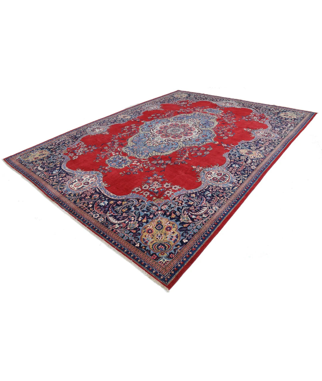 Persian Mashad Rug 10' 7" x 13' 7" Hand-Knotted | No. AT15259