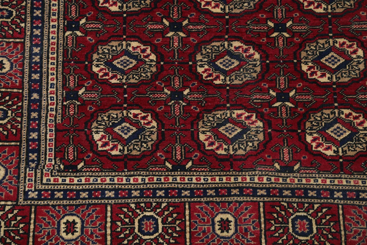 Turkish Bokhara Rug 6' 6" x 9' 5" Hand-Knotted | No. AT15260